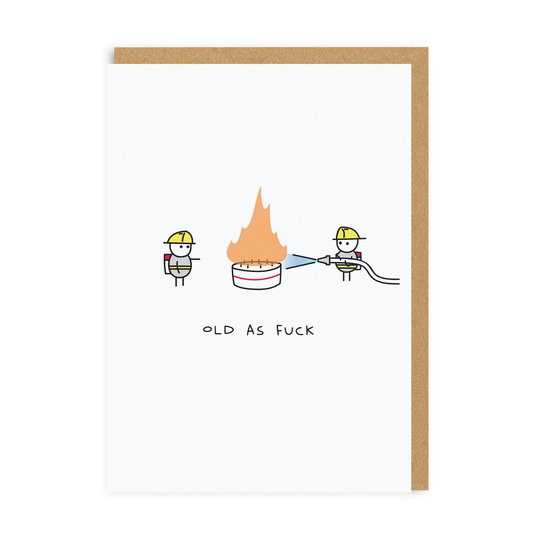 Old As Fuck Birthday Greeting Card