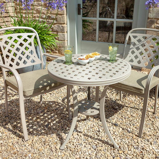 Hartman Berkeley 2 Seat Garden Bistro Table Set – Maize/Wheatgrass
