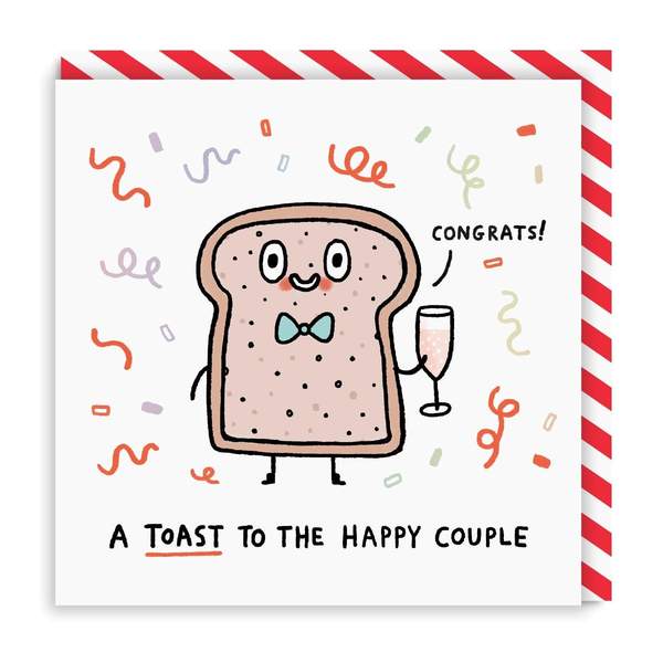 Toast To The Happy Couple Square Greeting Card