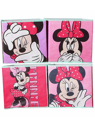 Minnie Mouse Kids Cube Toy Storage Boxes
