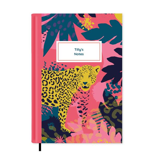 Leopard Print Notebook A5 - Personalised