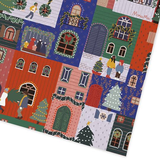 We Are One Christmas Houses Giftwrap