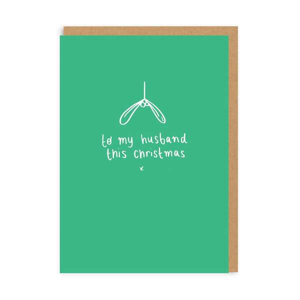 Husband Mistletoe Christmas Card