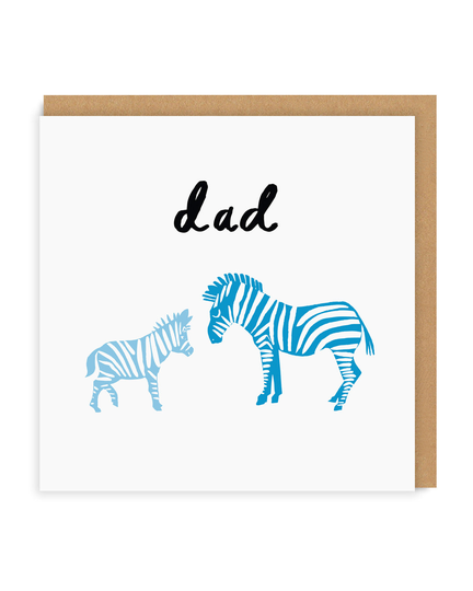 Father's Day Zebra Greeting Card
