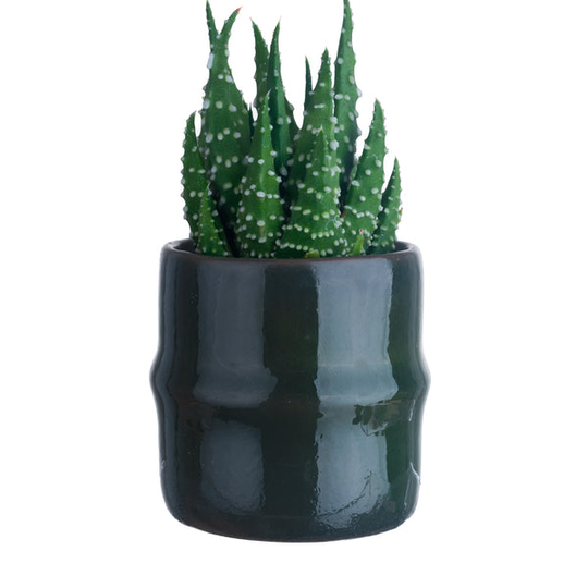 Green Bamboo Shaped Mini Planter