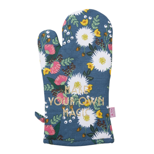 Rice - Cotton Oven Mitten - Wedding Bouquet Print