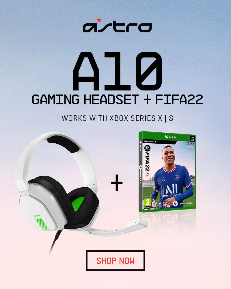 ​ASTRO A10 Headset for Xbox One - WHITE + FIFA 22 Game Bundle